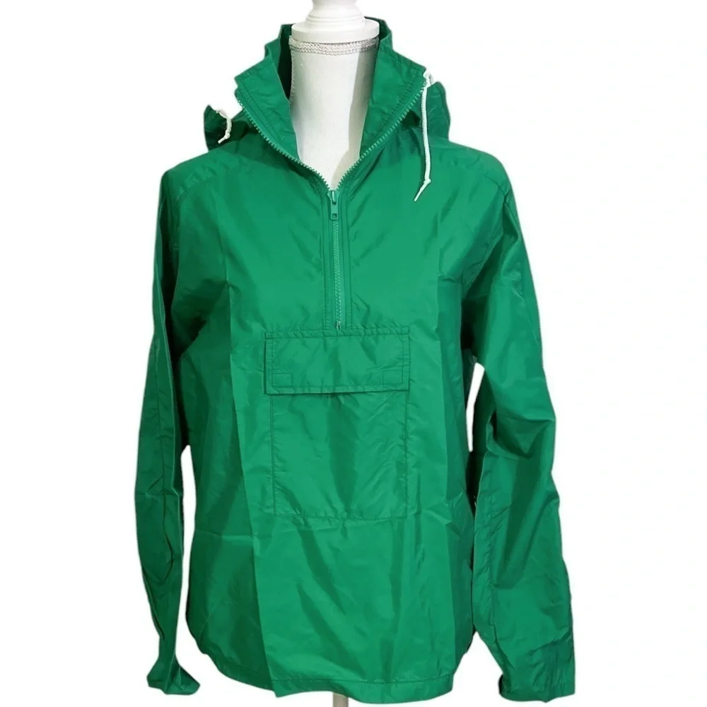 Nike Vintage 70s 80s Half Zip Pullover Windbreaker Jacket Green Small White Tag